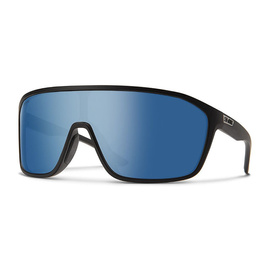 Smith Optics Sunglasses Boomtown Matte Black Polar Blue Mirror