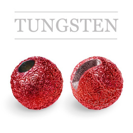 Slotted Tungsten Beads Sunny Metallic Red