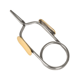 Hackle Plier Silver / Gold Grip