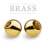 Brass Beads Gold New 20szt