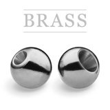 Brass Beads Silver Nickle