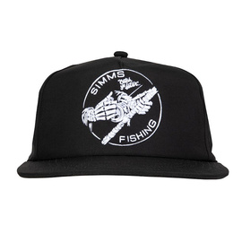 Simms Unstructured Flat Brim Cap Black