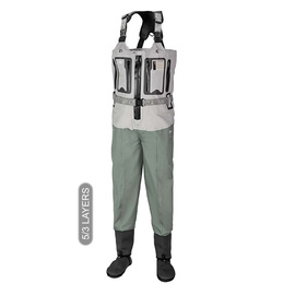 Traper Breathable Waders Yukon Grey T-ZIP