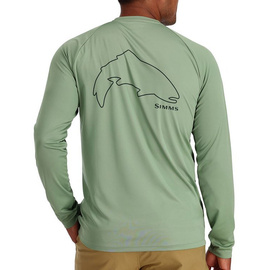 Simms Tech Tee - Artist Series Trout Outline/Field