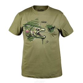 Traper t-shirt Art Trout Light Khaki