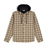 Simms Coldweather Hooded Shacket Wakemup Plaid - Cork