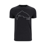 Trout Outline T-Shirt - Dark Gunmetal Heather